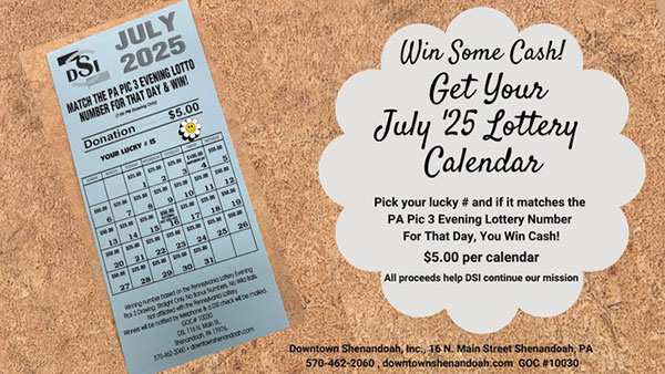 July 2025 Lottery Calendar